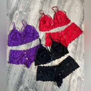 NWOT Lace Lingerie Set of 3 - Size 3XL